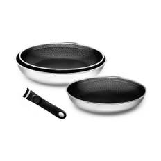 STEKPANNA MED AVTAGBART HANDTAG 3-DELAR SET