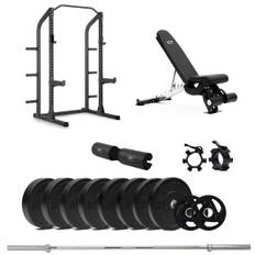 Masterfit - 300 Half Rack Bumper Styrkepaket - 120 kg