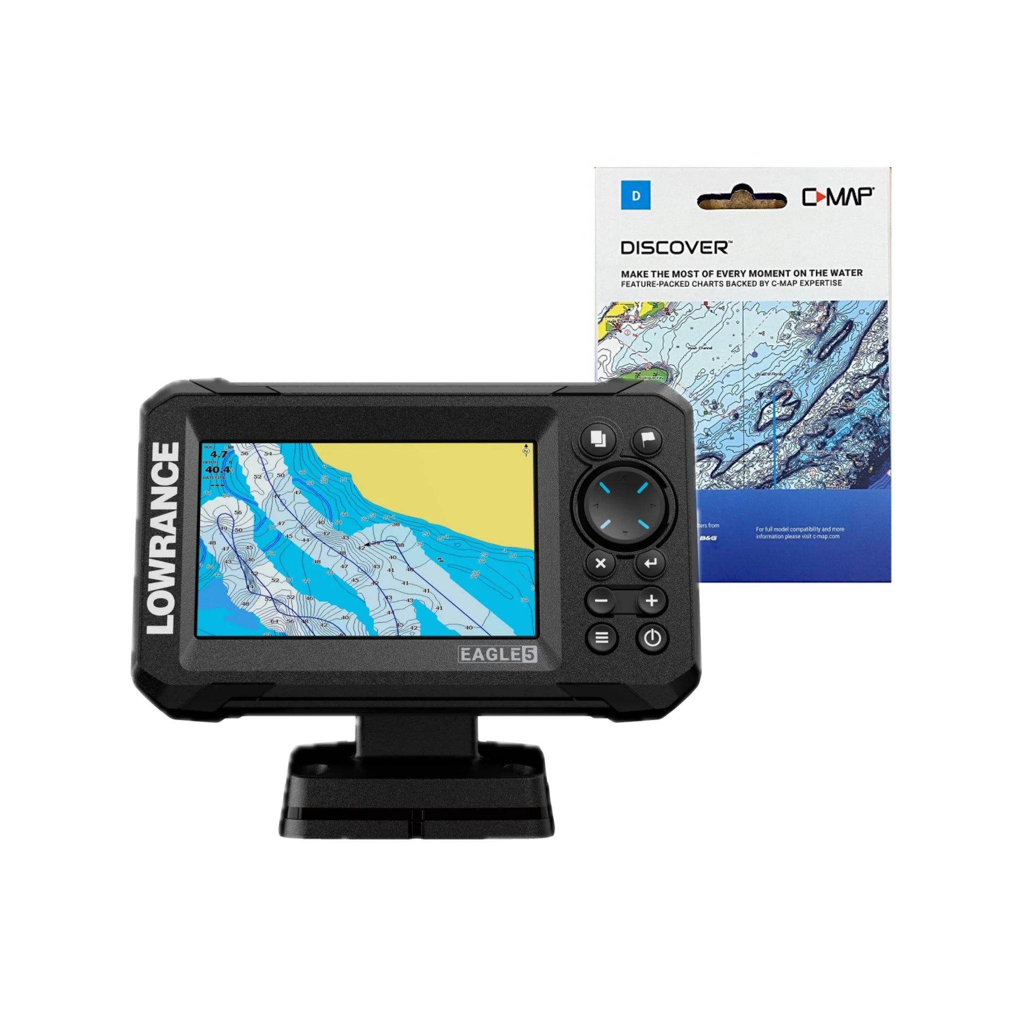 Lowrance Eagle 5 No Transducer + C-MAP DISCOVER - Västervik to Söderhamn Paketdeal