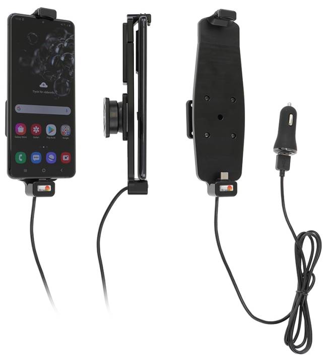 Brodit Aktiv hållare med USB-kabel och cigg-adapter, Samsung Galaxy Note 20 Ultra 5G/S20 Ultra 5G (SM-G988B)