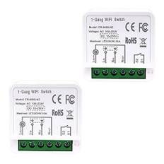 Smart lichtschalter, COLOROCK MINI 2-Wege wifi Intelligenter Relay Switch, gesteuert von Smart Life/Tuya App, kompatibel mit Alexa Echo und Google Hom...