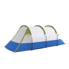 Campingtelt, tunneltelt til 3 personer, med lette kroge, fortelt, 2 værelser, vindtæt familietelt med bæretaske, 2000 mm vandafv