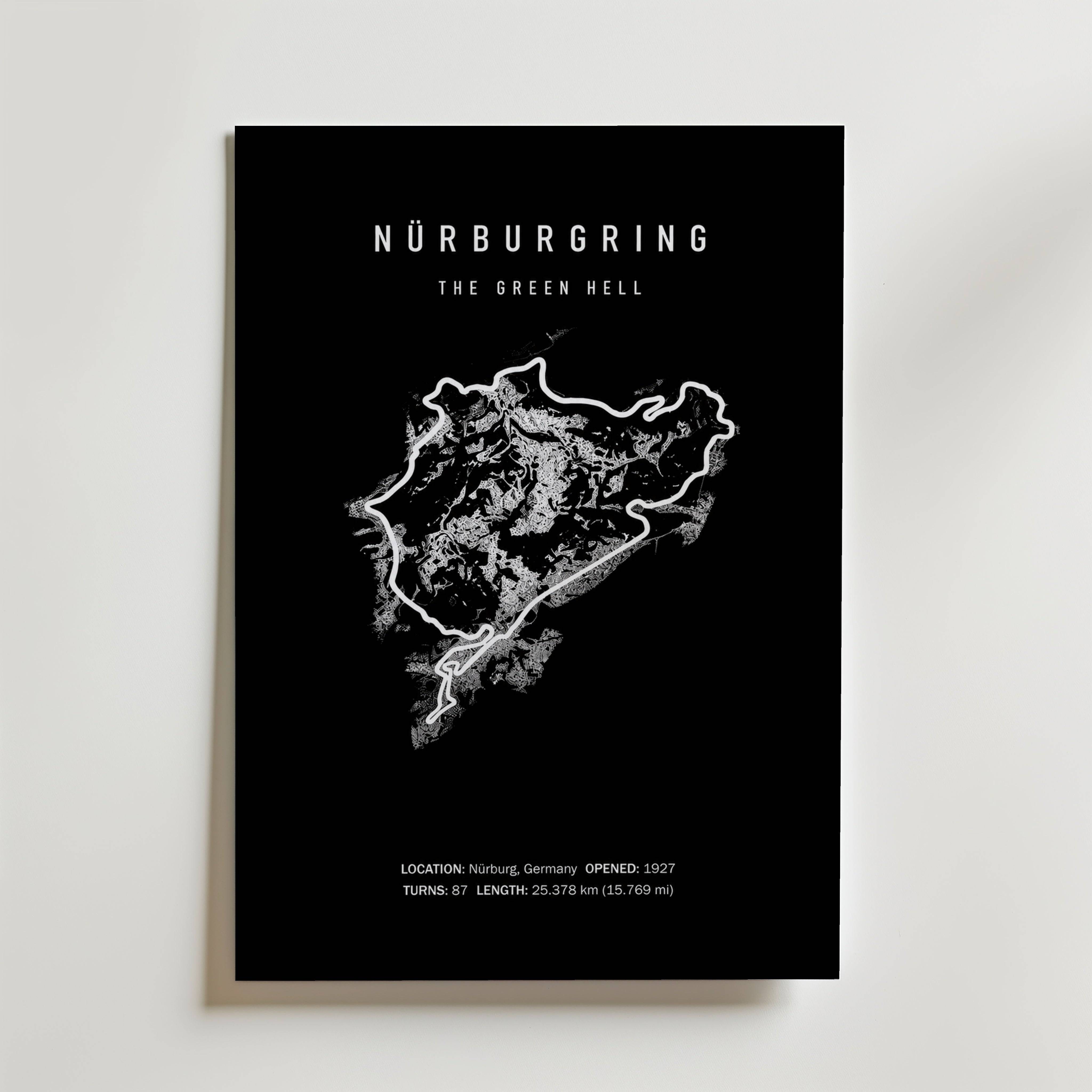N�rburgring Poster - Premium Canvas 40x50 cm Utan passepartout