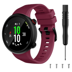 Garmin Forerunner 45/45S/45L Silicone Rem - Mørkerød