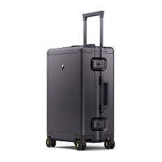 LEVEL8 Koffer Aluminium Handgepäck Koffer Trolley mit Doppelte TSA, Alu Reisekoffer Business Cabin Trolley Hartschalenkoffer Reißverschlussloses Gepäck (55cm,35L,Grau)