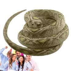 Tioheam Rubber Snake Toy, Rubber Snakes Realistic | Leksaksormar som ser riktiga ut | 70 cm realistisk orm, falska ormleksak Halloween-festfavoriter för trädgårdsrekvisita för att skrämma fåglar,