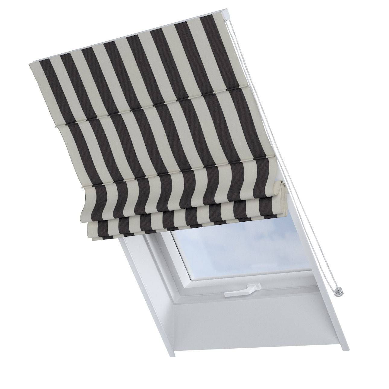 Foldegardin Rimini<br/>Til tagvinduer, Sort og naturhvid, Quadro