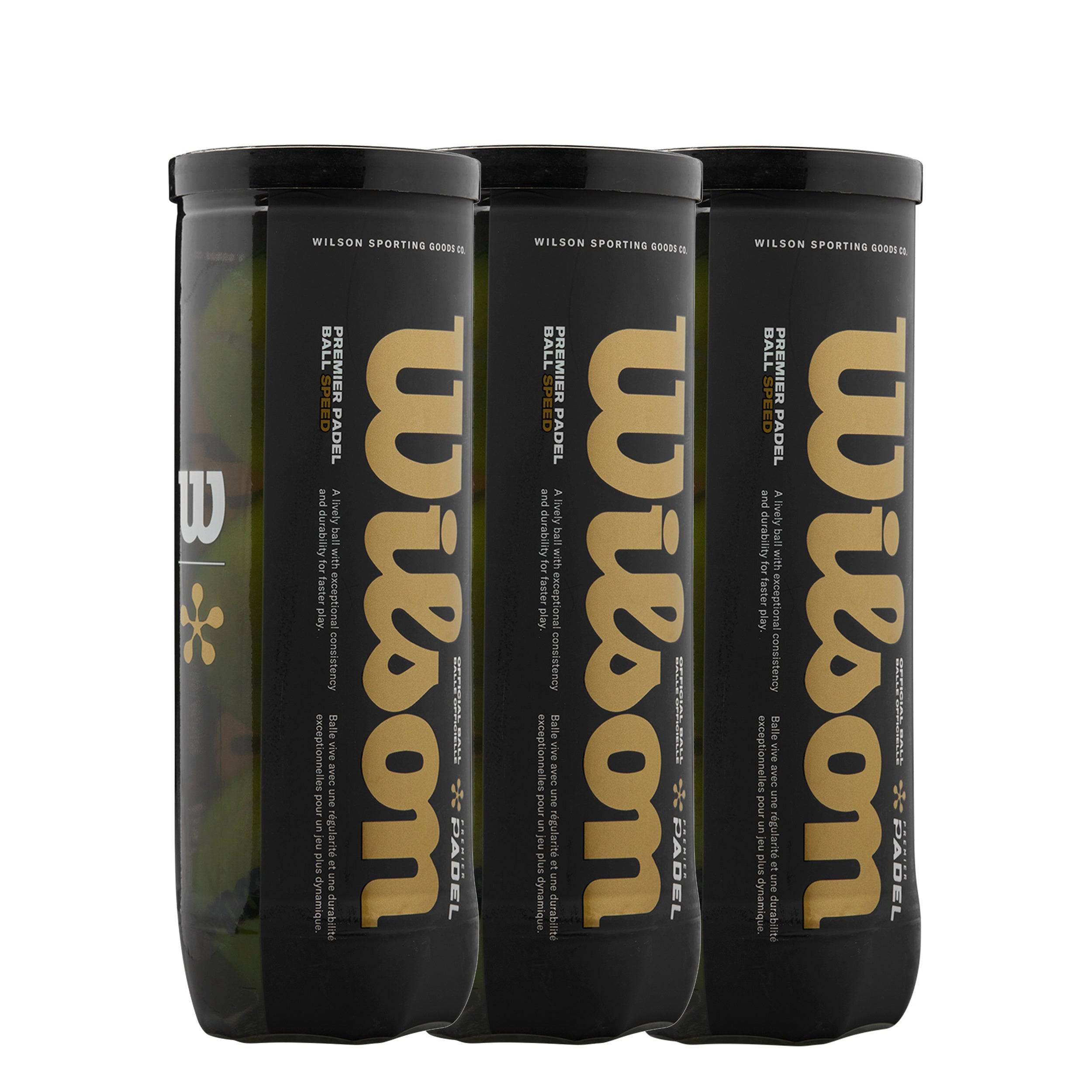 Wilson 3x Ball 3 Tube Premier Padel Speed X3 - yellow - nosize