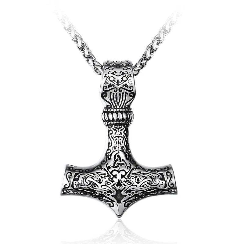 Halsband Tors Hammare 4mm Silver