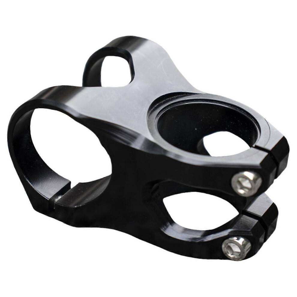 (Black) Heavy Duty Short Stem Aluminum Alloy Mountain Bike Stem Mountain Bike Handlebars Short Stem Easy to Install titanium color