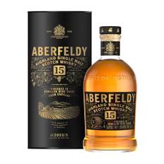 Aberfeldy 15 Jahre alter Cadillac Highland Scotch Single Malt Whisky in edler Geschenkbox, im Eichenfass gereift, 43% Vol., 70 cl/700 ml