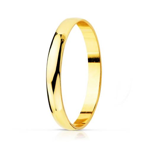 Alianza Media Caña Oro 18K ancho 2,5 mm