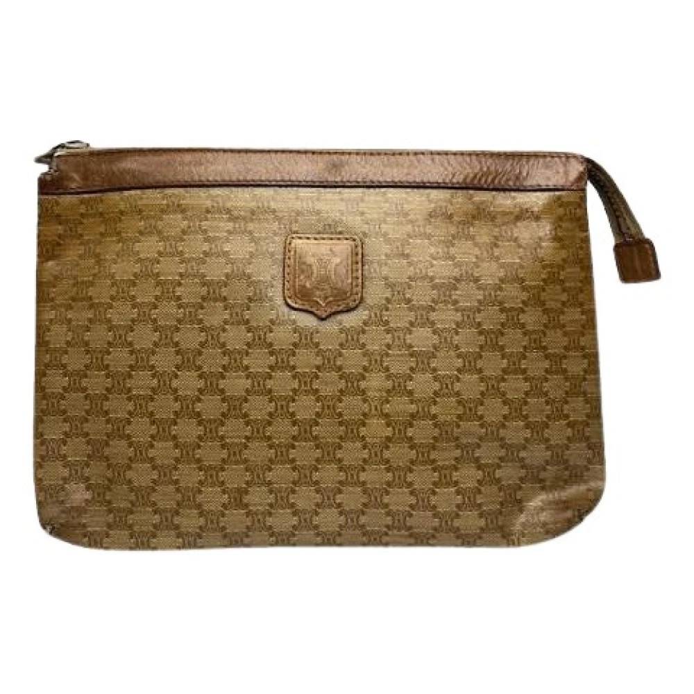 Celine Vintage Pre-owned Triomphe Vintage Clutch - Vintage - Dame - Brun - ONE SIZE - Læder