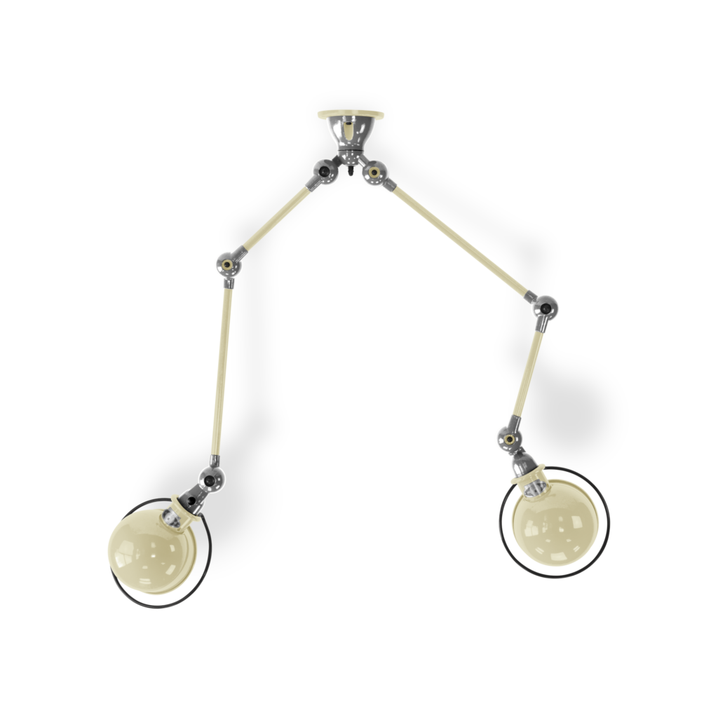 Loft Sky4224 loftlampe fra Jieldé - Ivory / Blank/poleret