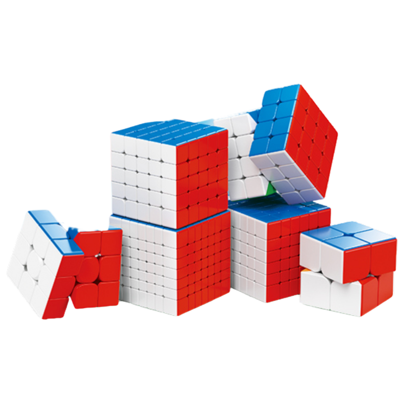 MoYu WCA 2x2-7x7 MeiLong Speed Cube Bundle Stickerless - 6 Pack Magic Cube Set - Rubiks Kub