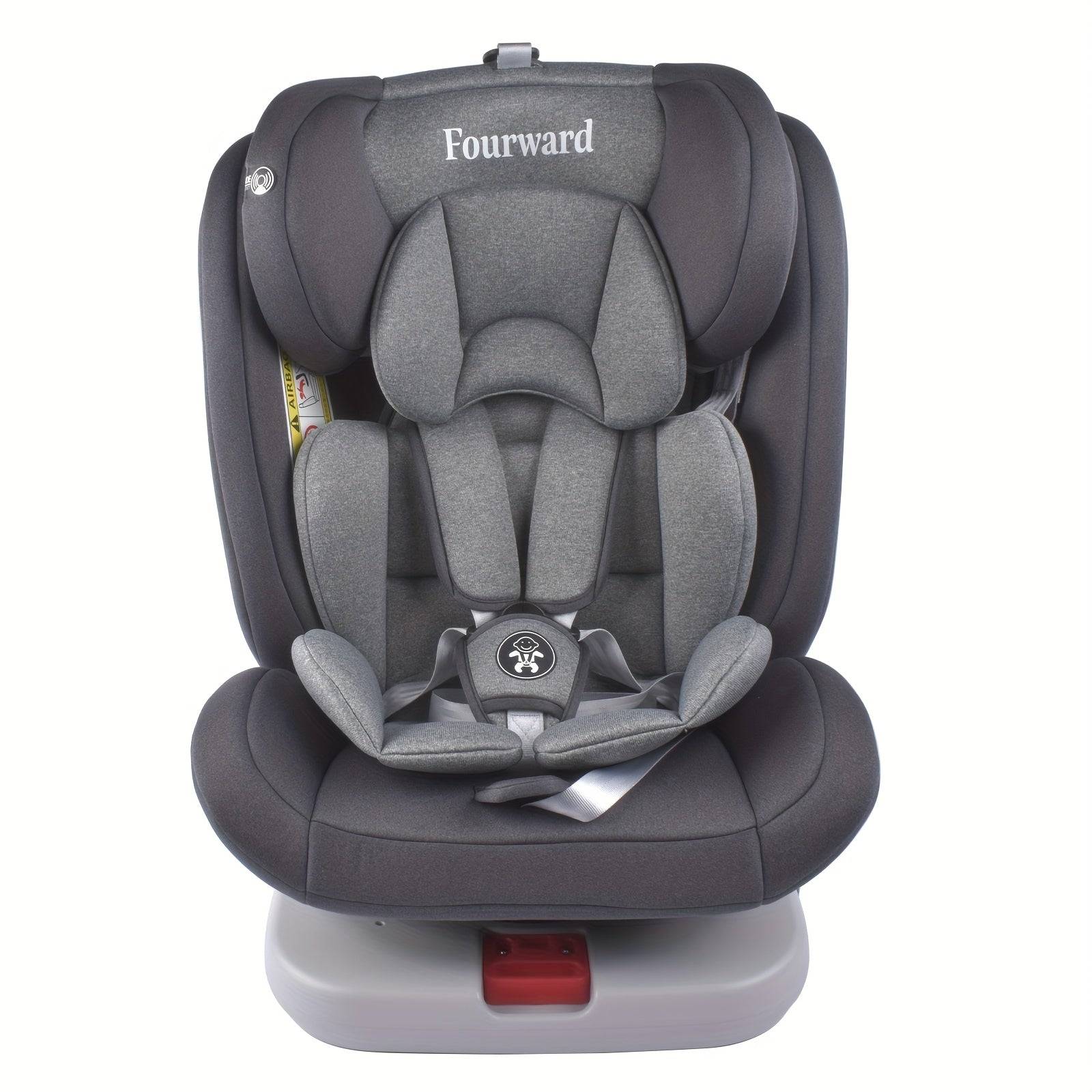 Farsaw 360° Rotating Car Seat Compatible for Group 0+/1/2/3 (9-36kg) - ISOFIX Installation - Grey