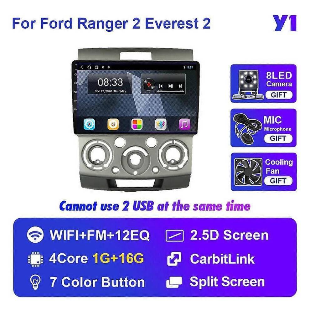 (Y3 2G 32G FO) Car Radio Multimedia Player For Ford Ranger 2 Everest 2 For Mazda BT-50 BT 50 2006-2011 Android Auto Navigation GPS Stereo Video
