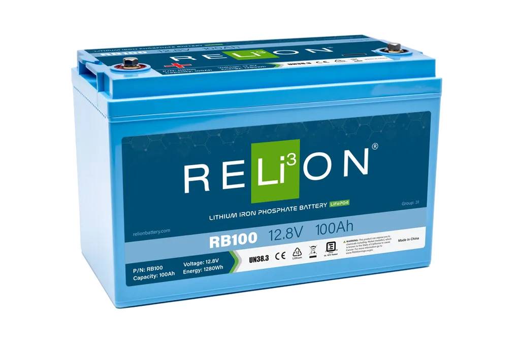 12V 100Ah LiFePO4 Litiumbatteri för Marin och Fritid - Relion RB100