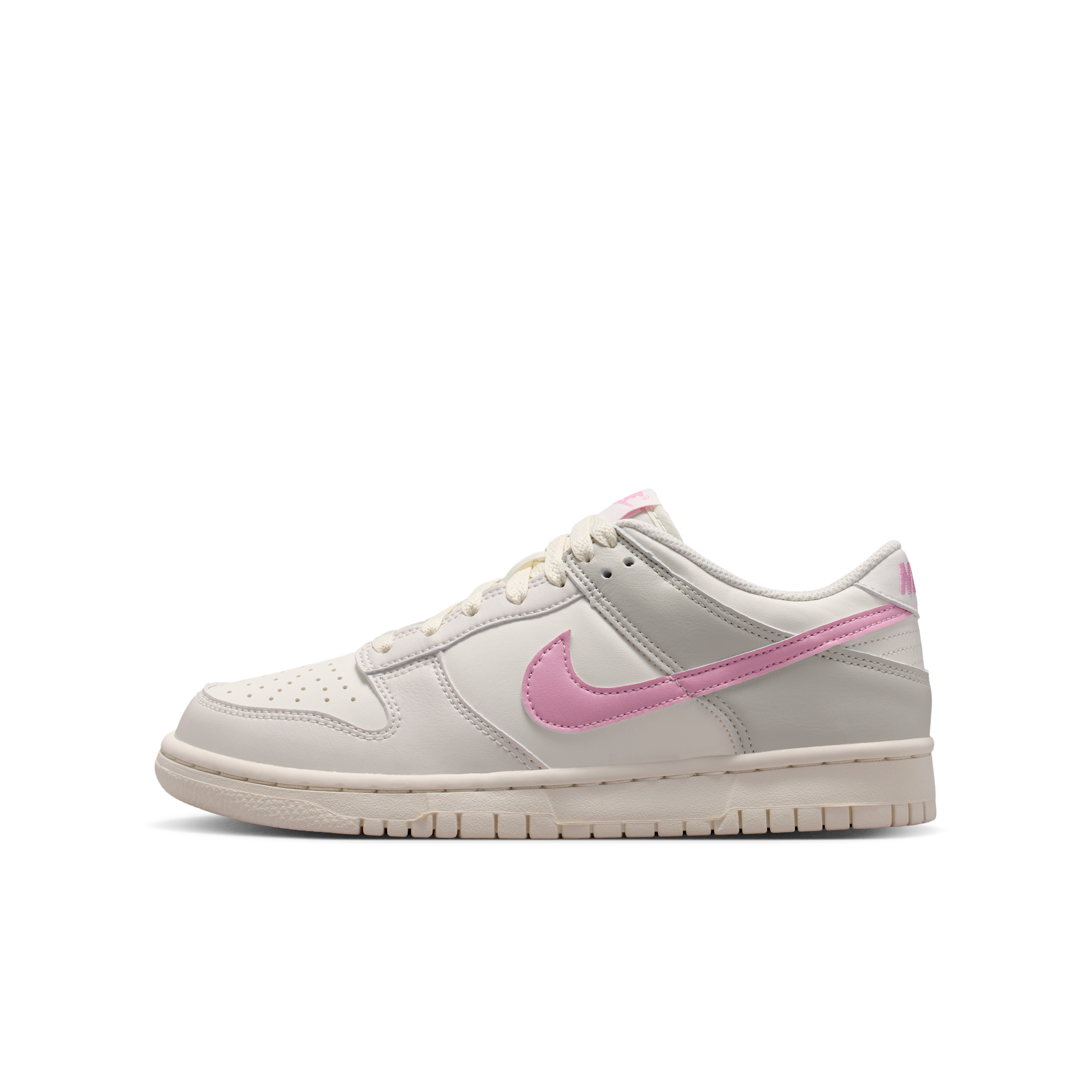Nike Dunk Low-sko til større børn - hvid