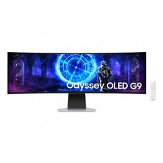 Samsung Odyssey OLED G9 G95SD 49' Buet Gaming Monitor – Dual QHD (5120x1440), 240Hz, HDR10+/HDR10, 0,03 ms, Sølv