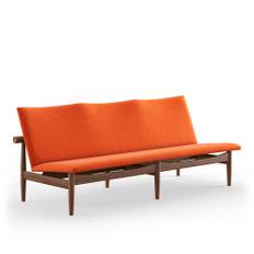 House of Finn Juhl - Japan Sofa 3-seater, Walnut, Cat. 3 Watercolour, Pumpkin Spice - Soffor - Finn Juhl - Orange,Träfärgad