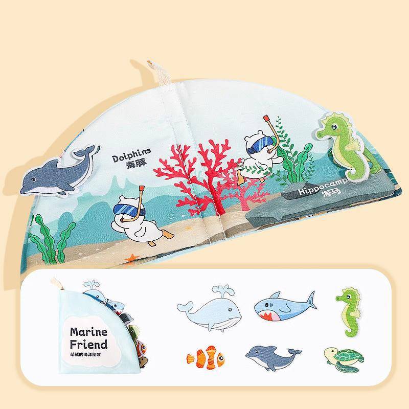Tear Cloth Book Quiet Book For Girl and For Boy Washable Montessori Baby Busy Board Washable Kids Crinkle Book