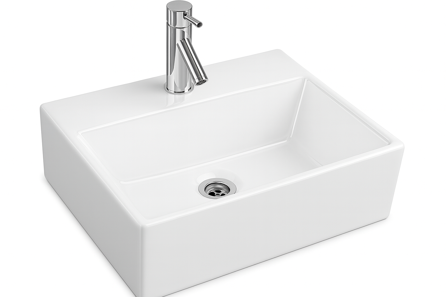 Tvättställ Vit Porslin 38x30x11,5 cm - Y6003