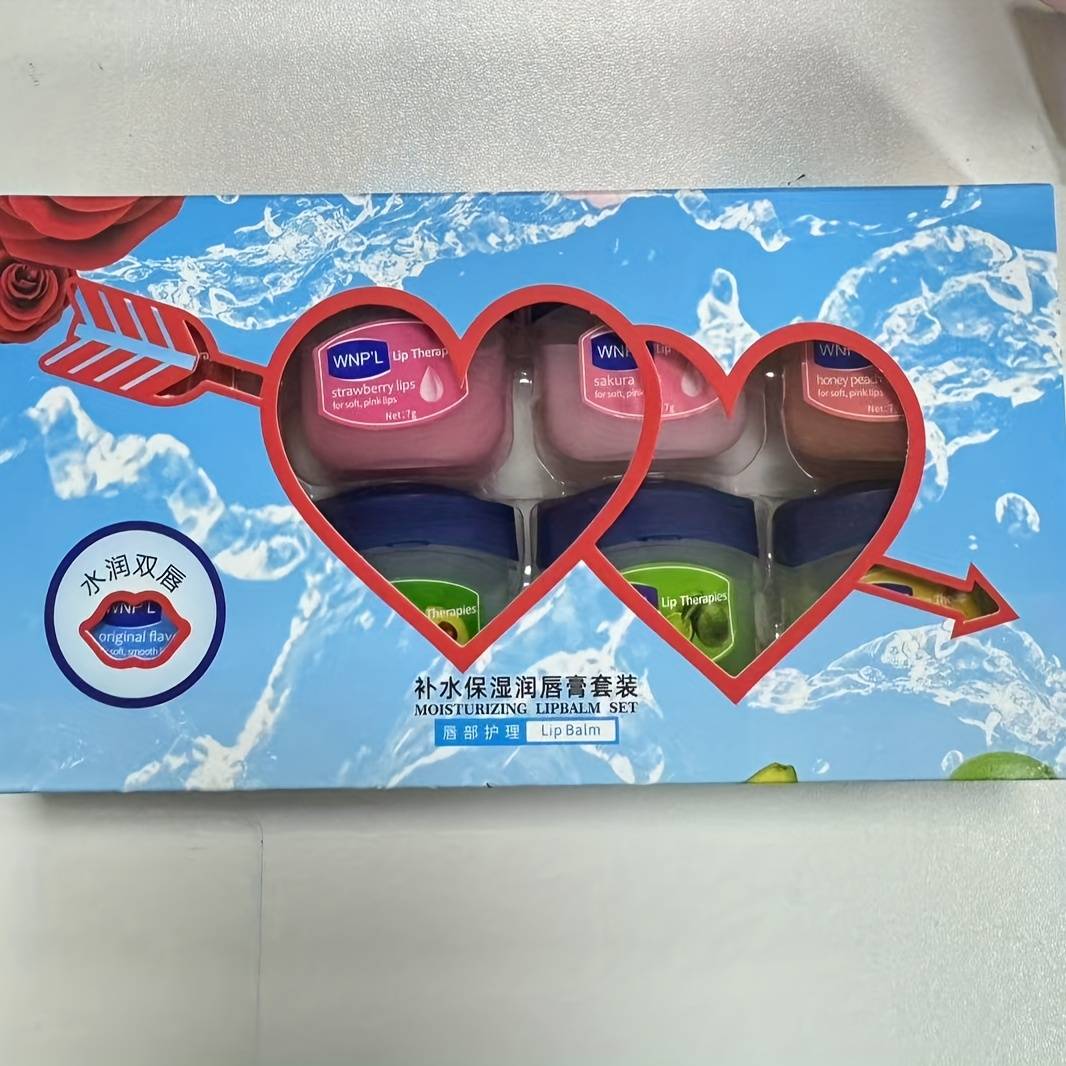 TEMU Lip Care Multi-pack - Plant-extract Formula For Hydration & Color-free Chap Balm Suitable For &, Skin Types, Lips - 8 Flavors In 1