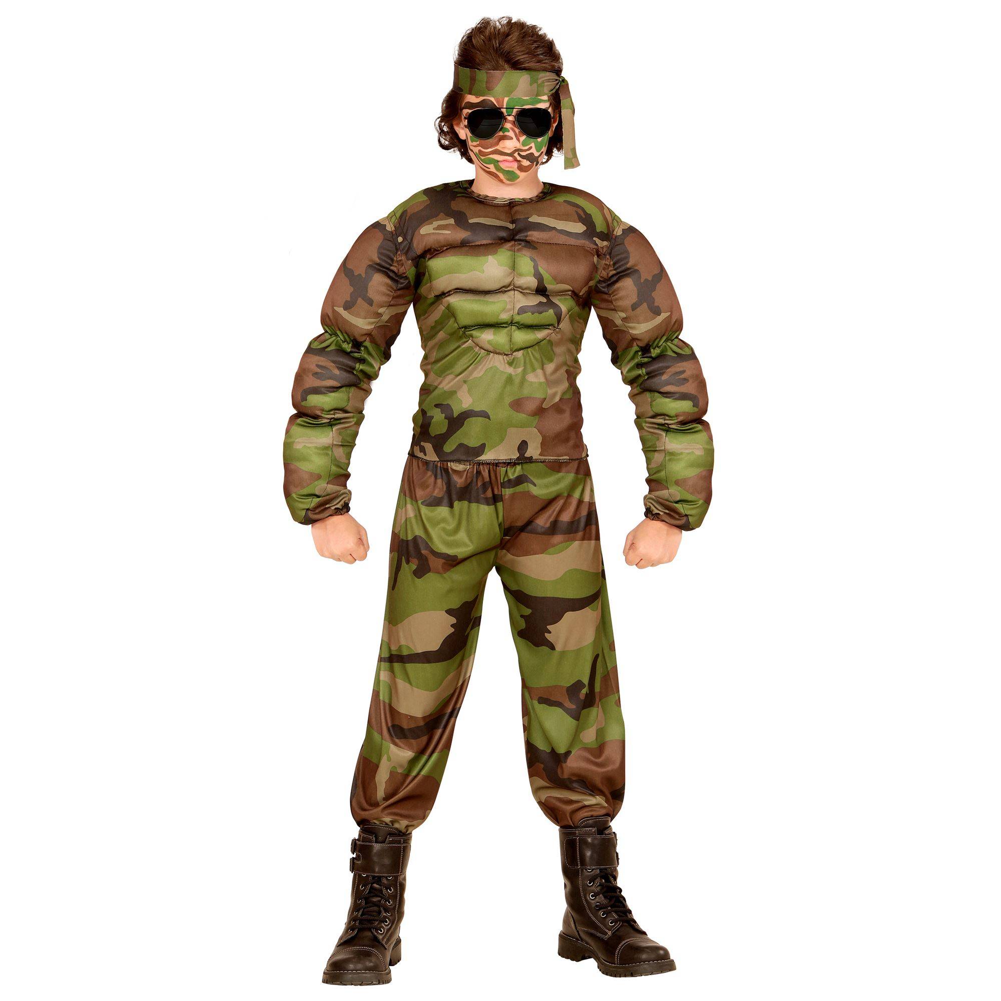 Muskuløs Soldat Børnekostume