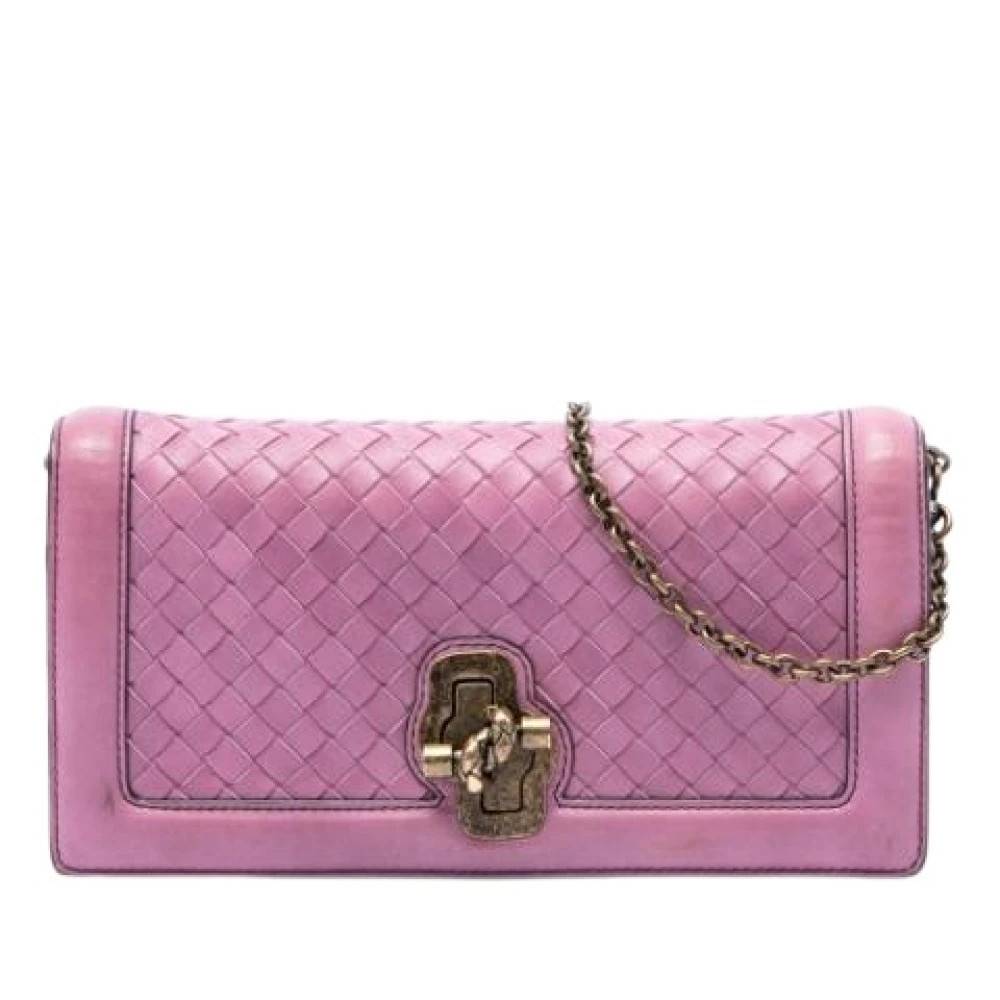 Bottega Veneta Vintage Pre-owned Olimpia Knot Skuldertaske - Vintage - Dame - Lyserød - ONE SIZE - Uld