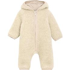 Huttelihut Køredragt - Uldfleece - Teddy - Cement - Huttelihut - 1 år (80) - Køredragt