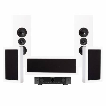 Marantz Cinema 70S & DLS Flatbox XL On-Wall 5.0 hemmabiopaket, vit