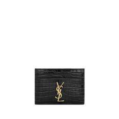 Saint Laurent, Accessoarer, unisex, ONE Size, Cassandre Krokodileffekt Korthållare