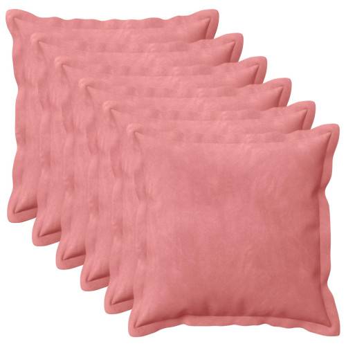 Kudde med kudde HOUTEN 6 st Rosa Sammet