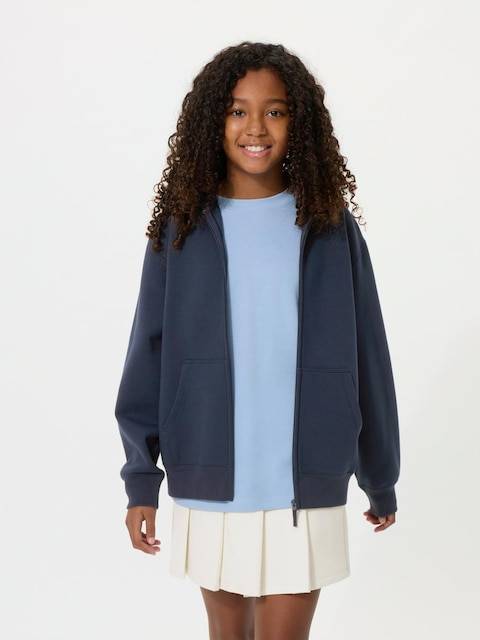 Uniqlo - Dry Sweat Full-zip Hoodie - Navy - 11-12 Years (150cm)