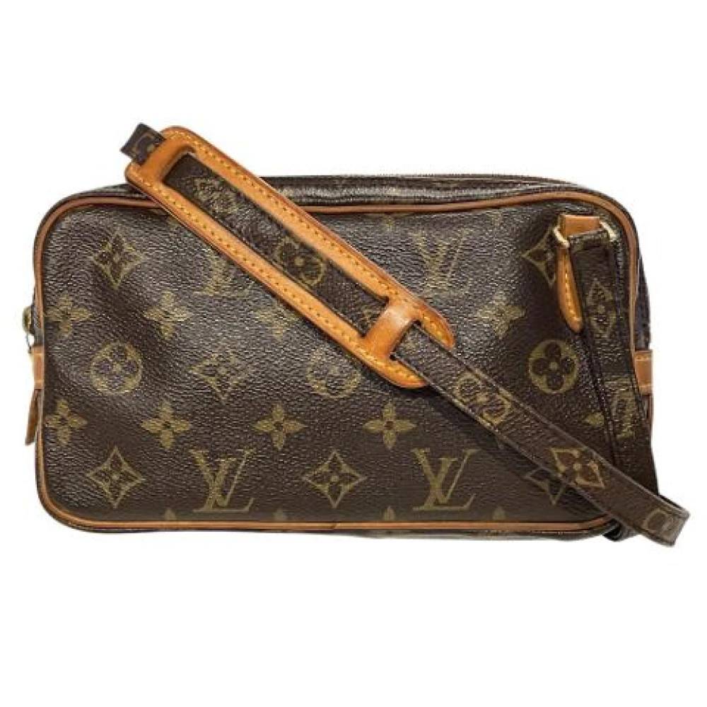 Louis Vuitton Vintage Pre-owned Monogram Pochette Skuldertaske - Vintage - Dame - Brun - ONE SIZE - Uld