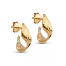 ENAMEL DAIA HOOPS - GOLD