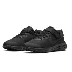 Nike Revolution 6 FlyEase Straßenlaufschuhe Kinder schwarz grau