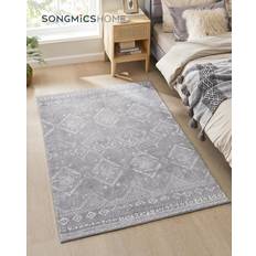 SONGMICS HOME Area Rug, 120 x 170 cm Rug for Bedroom, Living Room Rug, Non-Slip Carpet, Home Decor, for Living Room, Machine Washable, Boho Style, Lig