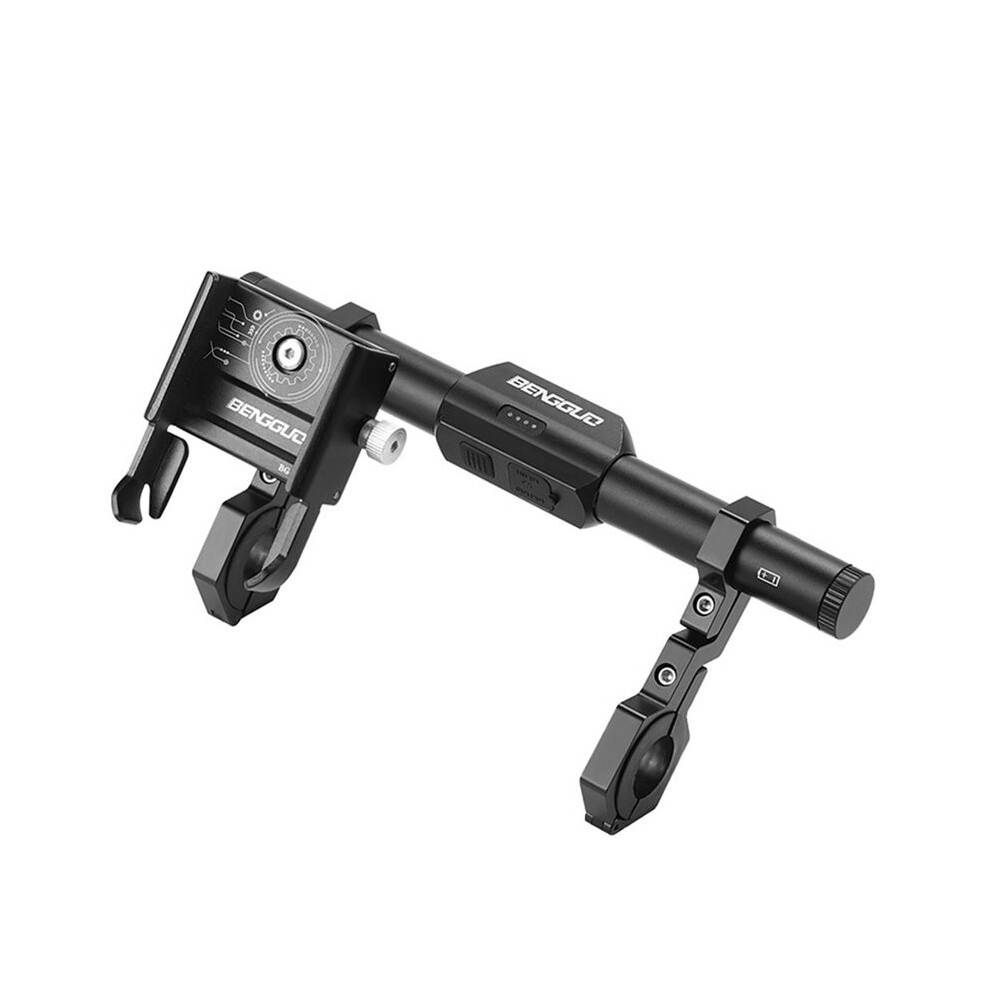 BENGGUO Bike Headlight Stand Bike Handlebar Extender Bike Accessories,Waterproof Bicycle Light with A Bike Phone Mount
