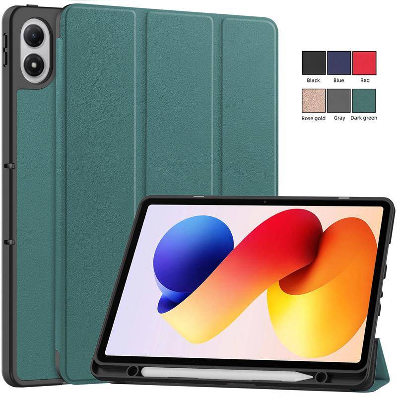 För Redmi Pad 2 Pro Fodral med Pennhållare Vikbart Läder Magnetiskt Smart Fodral för Poco Pad M1 / Redmi Pad 2 Pro 12,1 Tum Fodral