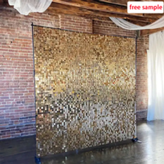 2024 Hot Sale Outdoor 30x30cm 4d Pvc Shiny Bling Gold Shimmer Wall Panels Backdrop For Birthday Wedding Party Decorations