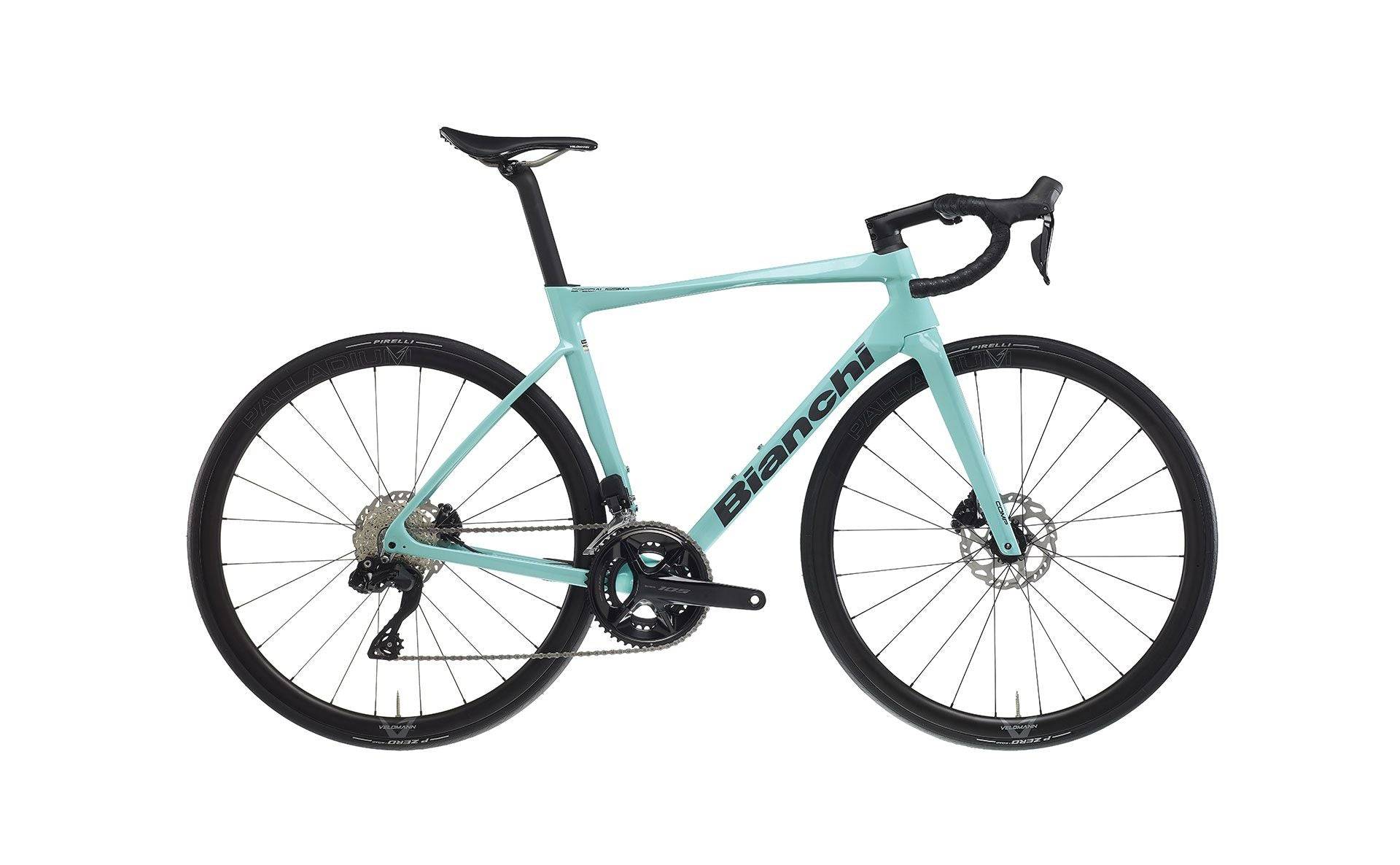 Bianchi Specialissima COMP 2024 - Shimano 105 Di2 2x12sp - Velomann Palladium - 010 / 55 / graphite/black