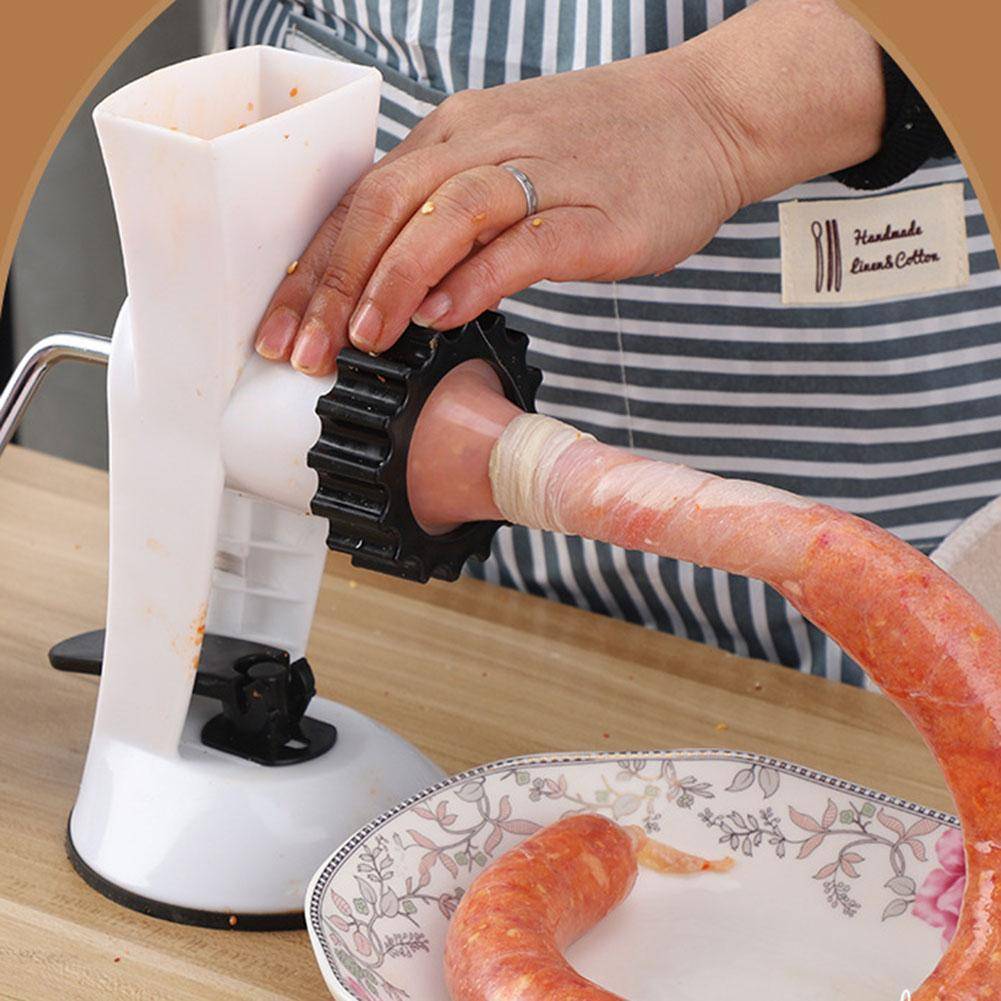 Kraftig köttkvarn Manuell Mincer Korvfyllare black
