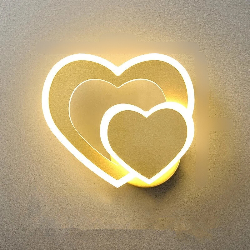 HeartGlow Vägglampa - Modern LED Belysning - E / Varmvit (2.700-3.500 K)