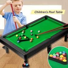 Minibiljardbordsleksaksset, bordsspel inomhus biljardbord, förälder-barn interaktivt spel, brädspelspedagogisk leksak, slumpmässig bollstil - Grön (Små,mitten,stor)