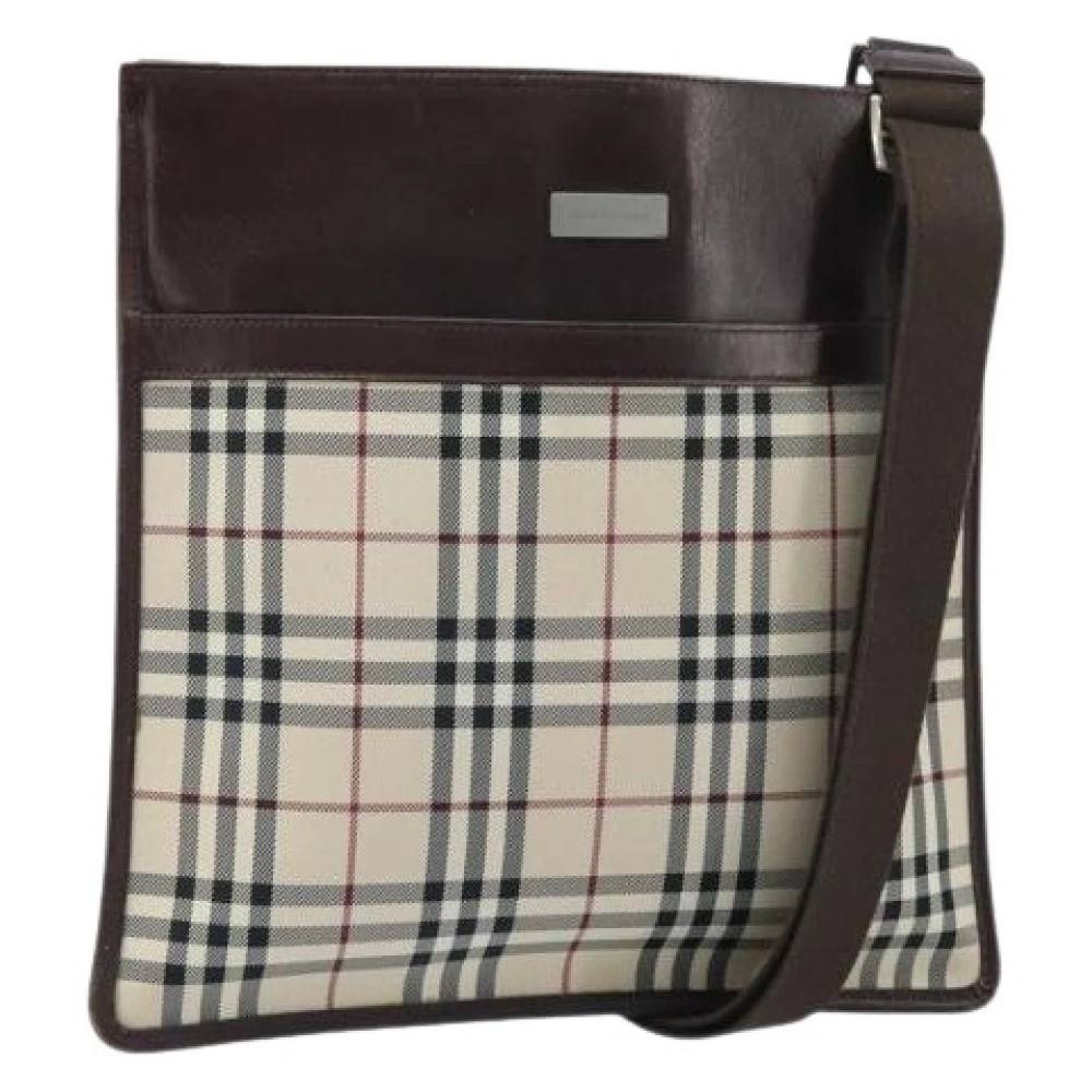 Burberry Vintage Pre-owned Canvas Skuldertaske - Vintage - Dame - Beige - ONE SIZE - Uld