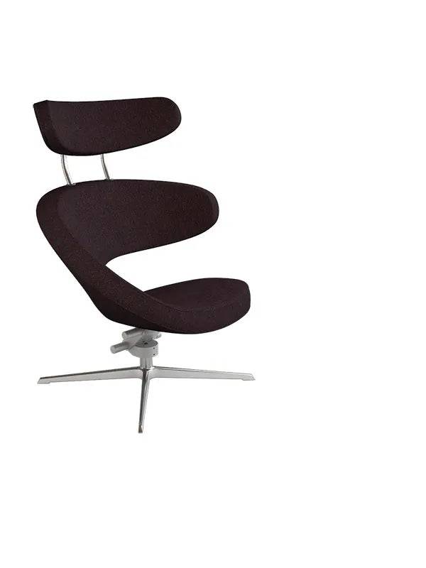 Peel™ lænestol, højre fra Variér Darker brown HAL376 / Eksklusiv skammel - Jacobsen Plus