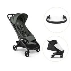 Bugaboo Butterfly 2 med Bygel och Regnskydd - Black/Forest Green