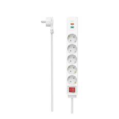 HAMA Power Strip 5-Way USB-C/A 18W PD 1.4m White